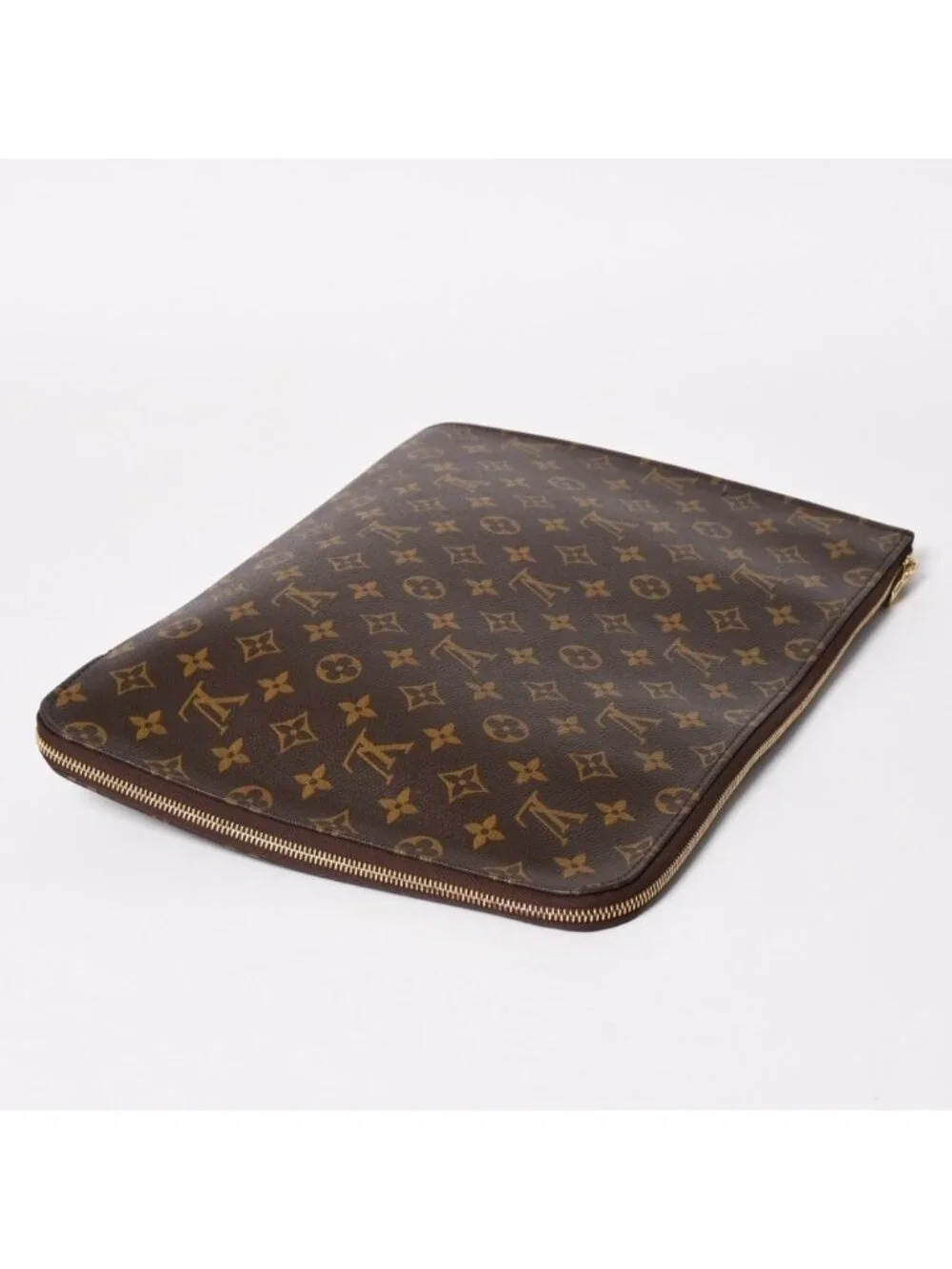 Louis Vuitton Clutch Poche Document Monogram Gold